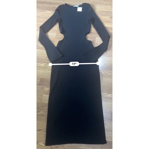 Mach & Mach bodycon  Ribbed Cutout Long Sleeve Sweater Dress size L - Picture 8 of 15